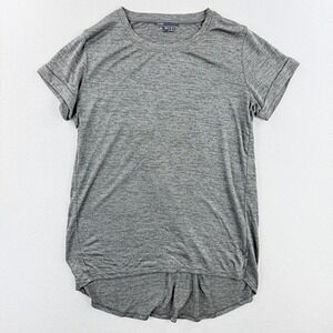 Vince Womens Cap Sleeve Cuffed Shirt Size XS Womens Heather Gray Minimalist‎